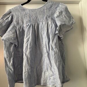 Light Blue Women's Lularoe Maddy Top